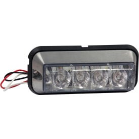 4-7/8"" Rectangular 4 LED Amber Strobe Light - 8891004