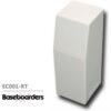 Baseboarders® Premium Series Steel Easy Slip-on Baseboard Right Side CLOSED Endcap White