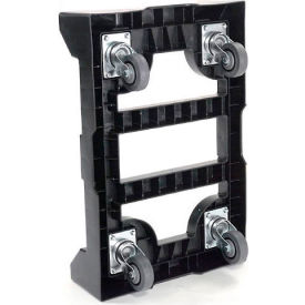 Global Industrial™ Plastic Container Dolly W/Casters 27-1/2""Lx18""W 650 Lb. Capacity