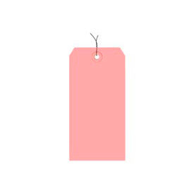 Shipping Tags Pre Wired #5 4-3/4""L x 2-3/8""W Pink 1000/Pack