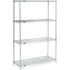 Nexel® 4 Shelf Stainless Steel Wire Shelving Unit Starter 54""W x 21""D x 74""H