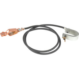 Wesco® Drum Grounding Wire 272032 - 3' with C-Clamp & Alligator Clip