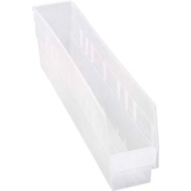 Plastic Nesting Storage Shelf Bin QSB205 4-1/8""W x 23-5/8""D x 6""H Clear