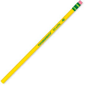Dixon® Ticonderoga Tri-Write HB #2 Pencil With Latex-Free Eraser Yellow Dozen