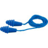 Elvex® Quattro™ Reusable Earplugs Corded NRR 27dB Blue 100 Pairs/Box