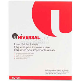 Universal® Laser Printer Permanent Labels 3-1/3 x 4 White 600 Labels
