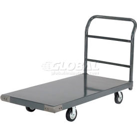 Global Industrial™ Steel Deck Platform Truck 72 x 36 1400 Lb. Capacity 5"" Rubber Casters