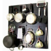 Wall Control Kitchen Pegboard Pack Storage & Organization Kit Black/Red 32"" X 32"" X 6""