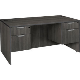 Regency Legacy 66"" Double Pedestal Desk Ash Grey