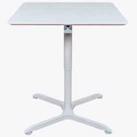 Luxor 32"" Square Adjustable Height Restaurant Table White