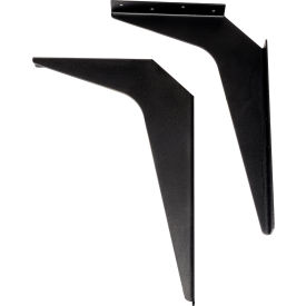 Global Industrial™ Wall Mount Brackets For 20"" Deep ADA Locker Bench Top Black Pair