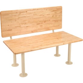 Global Industrial™ ADA Locker Room Bench Hardwood 48""W x 24""D x 17-1/4""H