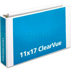 Cardinal® Tabloid ClearVue Slant-D Ring Binder 3"" Capacity 11 x 17 White