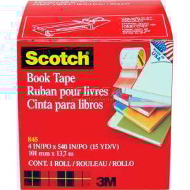 Scotch® Book Tape 845 4"" x 540"" 3"" Core 1 Roll