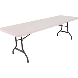 Lifetime® Portable Plastic Folding Table 30"" x 96"" Almond