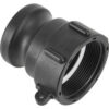 Global Industrial Polypropylene 2"" Female NPS Pipe Thread x 2"" Part A Camlock Adapter