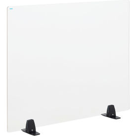 Interion® Freestanding Clear Desk Divider 30""W x 24""H