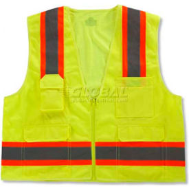 Ergodyne® GloWear® 8248Z Class 2 Two-Tone Surveyors Vest - Lime 24079