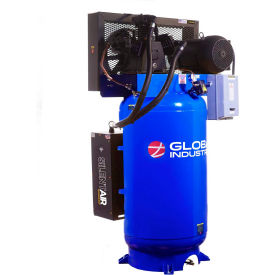 Global Industrial Silent Air Compressor Two Stage Piston 7.5 HP 80 Gal. 1 Phase 230V