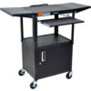 Luxor Steel Security Workstation Drop Leaf Shelves & Keyboard