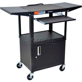 Luxor Steel Security Workstation Drop Leaf Shelves & Keyboard