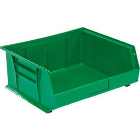 Global Industrial™ Plastic Hang & Stack Bin 14-3/4""L x 16-3/4""W x 7""H Green