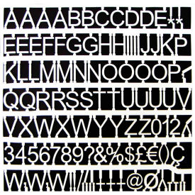 MasterVision .75"" White Plastic Set of Letters Numbers & Symbols