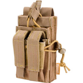 Barska BI13014 Loaded Gear CX-950 Dual Stacked Rifle/Handgun Mag Pouch Tan