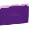 Universal® Recycled Interior File Folders 1/3 Cut Top Tab Letter Violet 100/Box