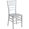 Flash Furniture Stacking Chiavari Chair - Resin - Silver - Hercules Premium Series