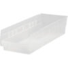 Plastic Nesting Storage Shelf Bin QSB110CL 11-1/8""W x 17-7/8""D x 4""H Clear