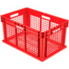 Global Industrial™ Mesh Straight Wall Container 23-3/4""L x 15-3/4""W x 12-1/4""H Red