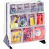 Quantum Tip Out Bin Floor Stand QFS224-24- Double Sided 24"" H Gray