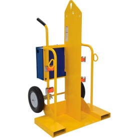 Welding Cylinder Cart CYL-2-FF Foam-Filled Wheels 28 x 37-1/2 x 69-1/8