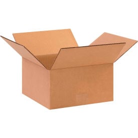 Global Industrial™ Flat Cardboard Corrugated Boxes 10""L x 10""W x 5""H Kraft