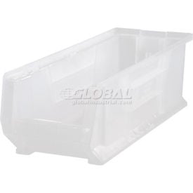 Quantum Plastic Hulk Stacking Bin 8-1/4""W x 24""D x 9""H Clear