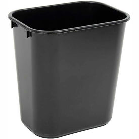 Rubbermaid® Soft Molded Plastic Small Wastebasket 3.5 Gallon Capacity Black