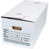 Global Industrial™ Interlocking Flap File Storage Boxes 24""L x 12""W x 10""H White