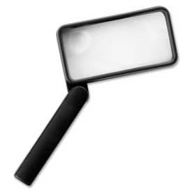 Sparco™ Hand-Held Magnifier 2X Magnification with 4X Inset 2"" x 4"" Lens Acrylic