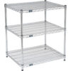 Nexel® 3 Shelf Chrome ESD Wire Shelving Unit Starter 72""W x 30""D x 34""H
