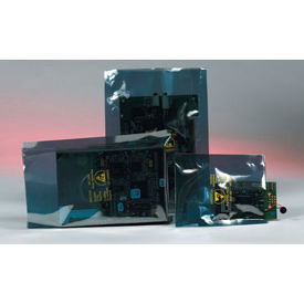 Global Industrial™ Open End Static Shielding Bag 10""W x 8""L 3.1 Mil Transparent Metal 100/Pk