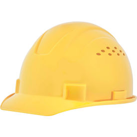 Jackson Safety Advantage Front Brim Hard Hat Vented 4-Pt. Ratchet Suspension Yellow
