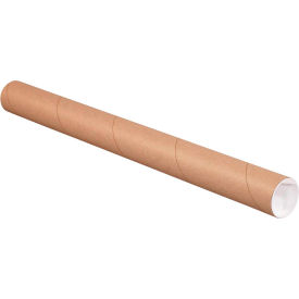 Mailing Tubes With Caps 2"" Dia. x 6""L 0.06"" Thick Kraft 50/Pack
