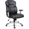 Lorell® High-Back Leather Executive Chair - Black
