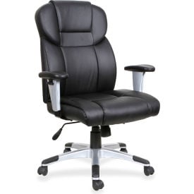 Lorell® High-Back Leather Executive Chair - Black