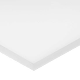 White UHMW Polyethylene Plastic Sheet - 1-1/4"" Thick x 12"" Wide x 12"" Long