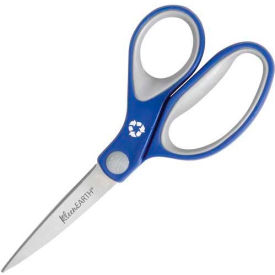 Westcott 15553 Straight KleenEarth Soft Handle Scissors 7"" length Blue/Gray