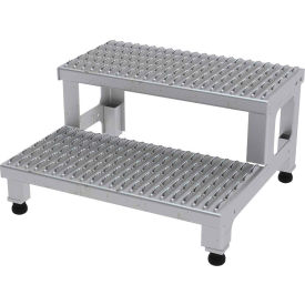ASP-24-SS Adjustable Height Step Stand Stainless Steel 24""W x 24""L