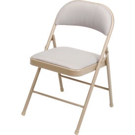 Interion® Folding Chair Fabric Beige