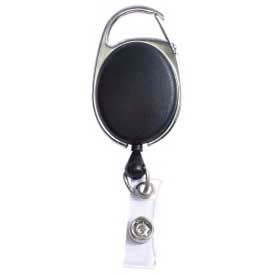 Baumgartens® Quick Clip ID Card Reel 30"" Cord Black